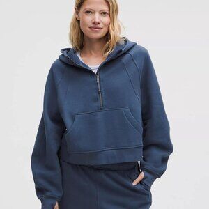 Lululemon Scuba Oversized Half-Zip Hoodie in Blue Twill Size M/L